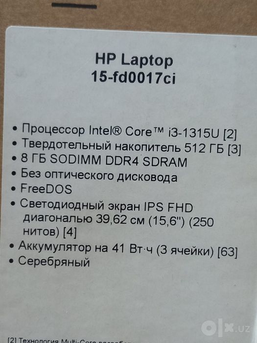 Hp noutbuk, ideal holatda, +1tb xotira,