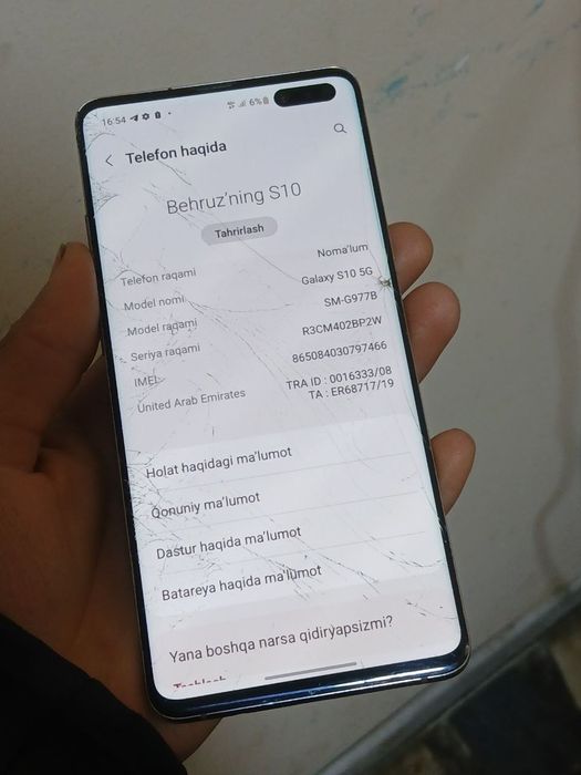 Samsung s10 5g 
8.256
Aybi oldi singan ekranga utmagan
Naxtga 1.400 ka