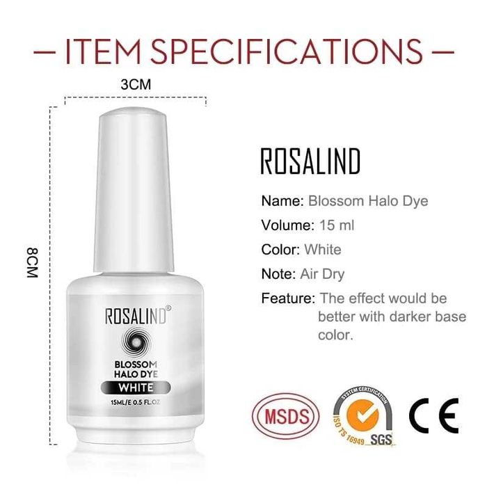 ROSALIND White Blossom Halo Dye Бял опушен ефект