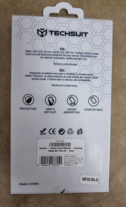 Husa Samsung Galaxy S21 Ultra 5G Luxury Shield MagSafe - Gold - Produs