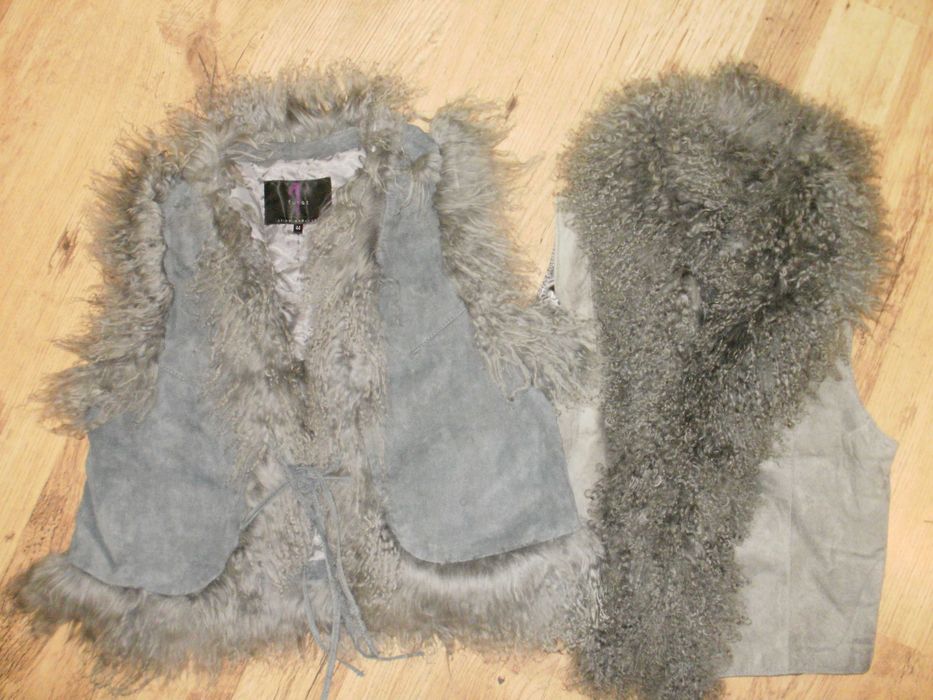 дамски, елеци естествен велур и косъм М и L/XL