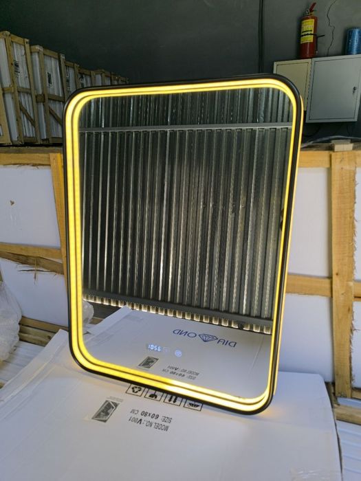 Зеркало для ванной Led Лед Ойна с подогревом и часы ko'zgu тошойна опт