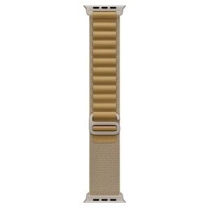 Curea pentru Apple Watch 49mm, Tan Alpine Loop, Natural Titanium