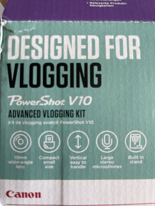 Camera vlogging canon powershot v10, 4k wi fi , bluetooth