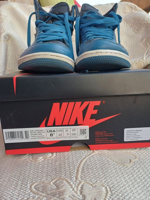 Маратонки Nike Air Jordan 1 Retro High OG Dark Marina Blue