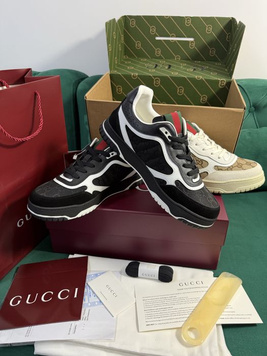 Adidasi Gucci piele naturala 100% Full Box colectie noua