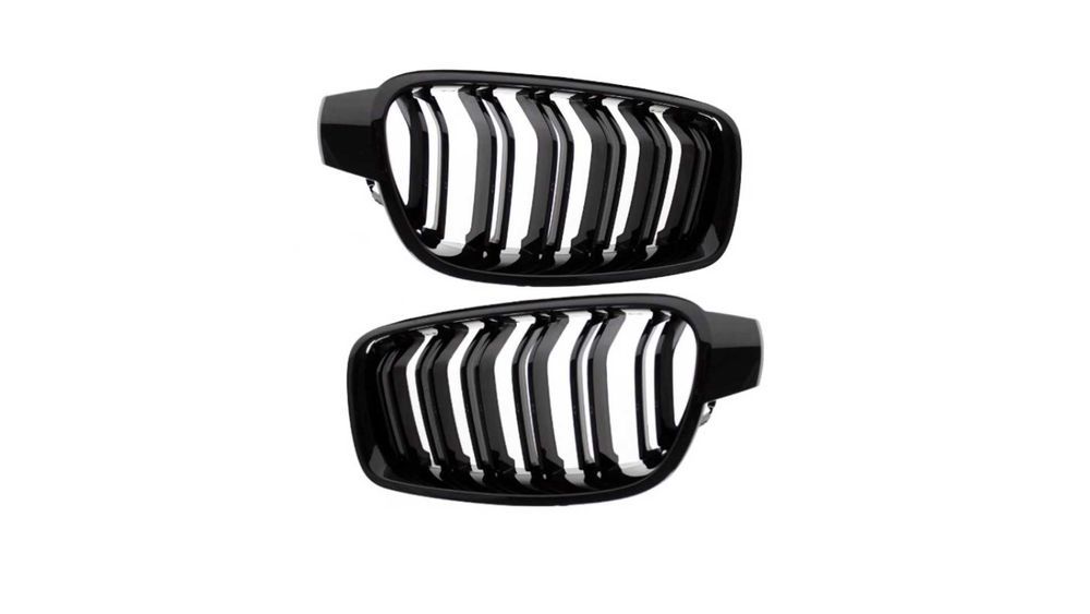 Set 2 grile duble, negru lucios, M Design pentru BMW F30