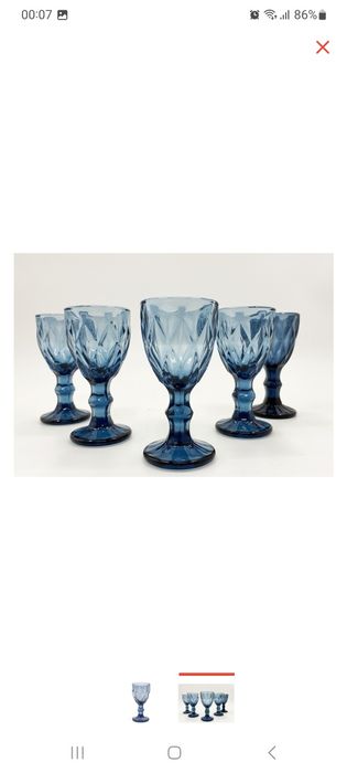 Бокалы и рюмка по 6 штук за 3200
