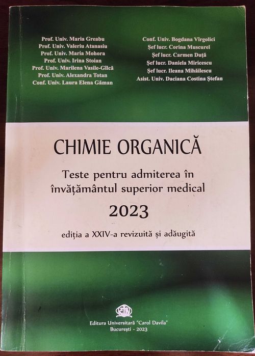 Teste si grile pentru Admitere la Facultatea de Medicina - 3 carti