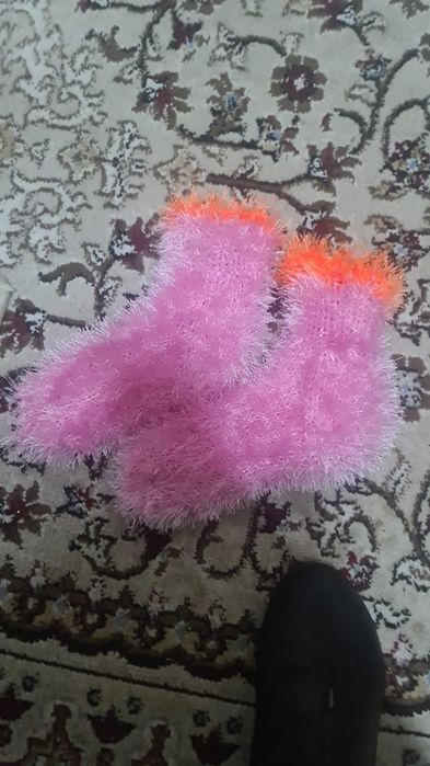 Вязанные носки домашние