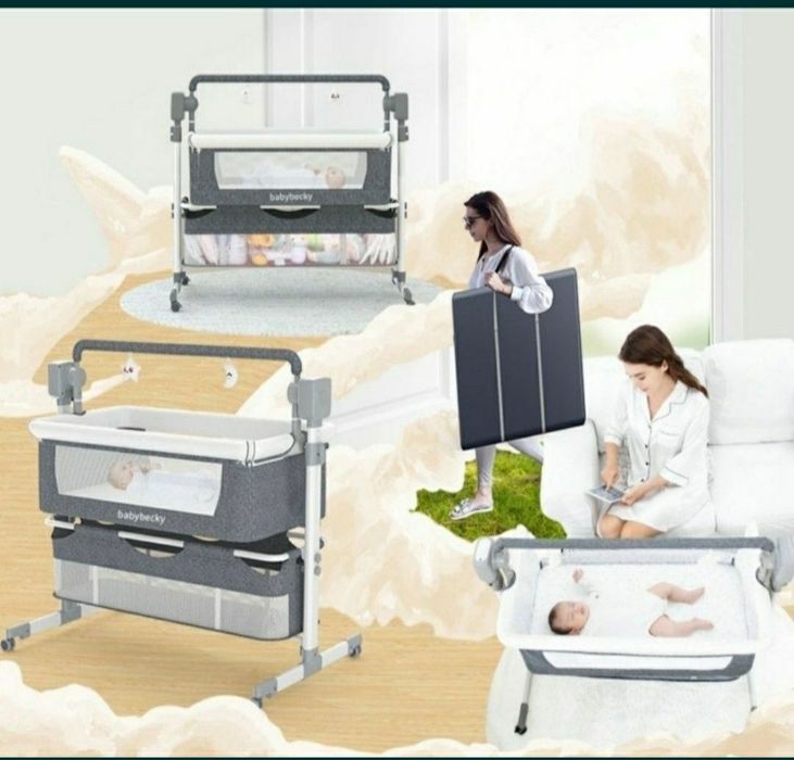 Даставка безплатная. Детская Электрическая люлька прикроватная кроват