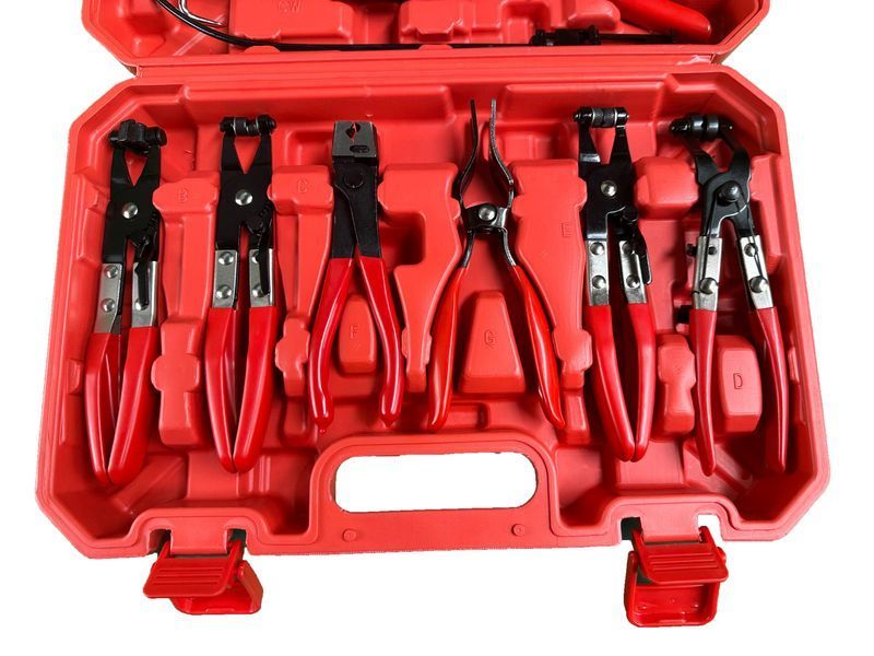 Комплект клещи за скоби водни съединения и маркучи, 9 бр. gebo tools