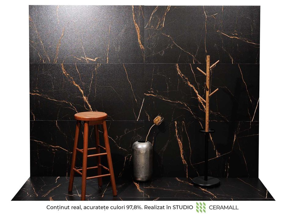 Gresie 8029 60x120 Black Gliter