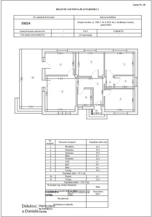 Casa Individuala 4 camere Cornetu, 428 mp teren, finisaje complete