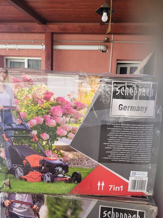 Masina de tuns iarba pe benzina cu pornire hibridă