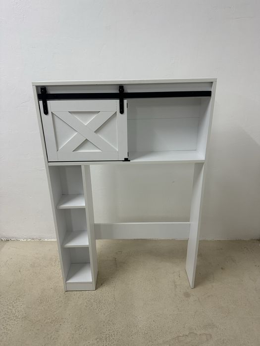 Шкаф за баня Costway над тоалетната с плъзгаща се врата и рафтове