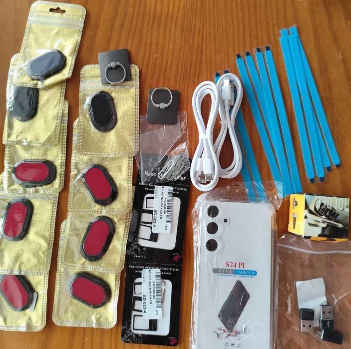 Кейк за S24, Адаптери преходник, кабели,  пръстени за телефони и други