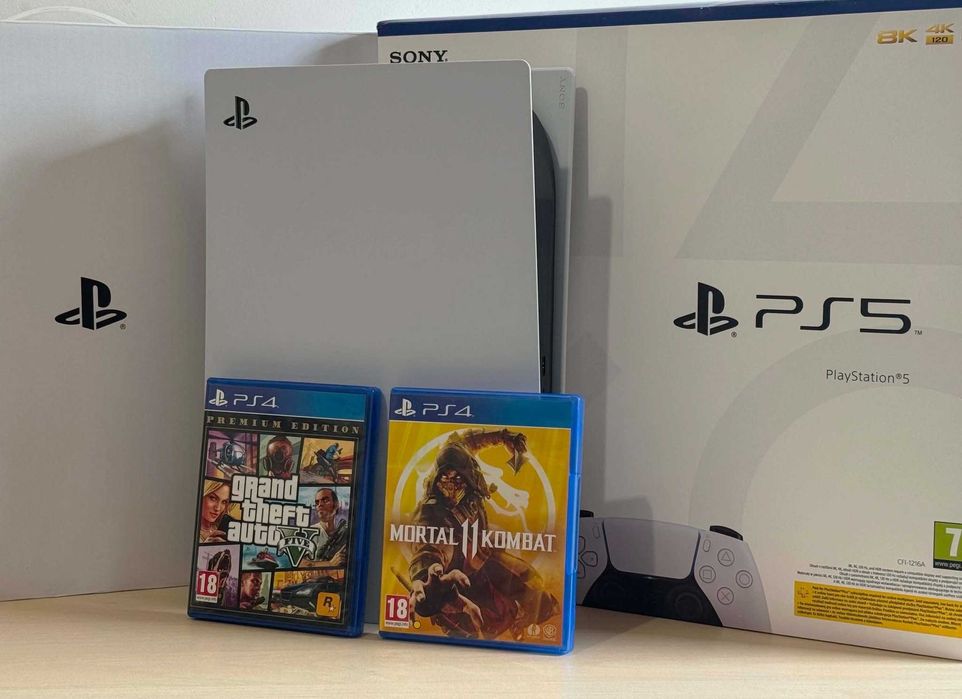 Бартер! Playstation 5 Disk Edition 825GB White (Бял) + 2 игри