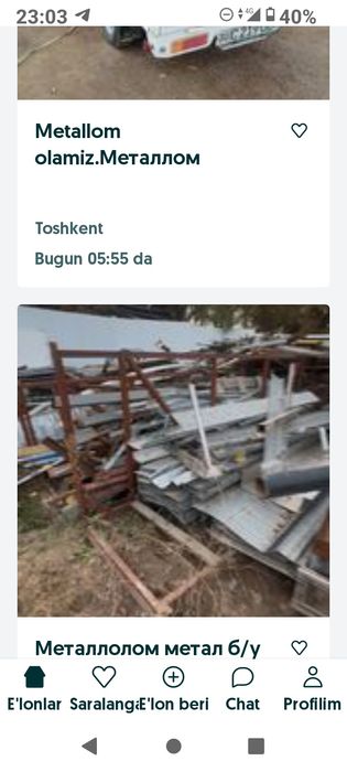 Metallom metal olamiz Toshkent boʻylab olamiz olib ketish hizmati bor