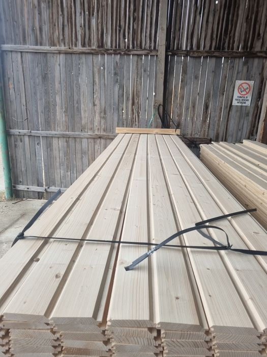 Lambriu molid pin semirotund sau termotratat