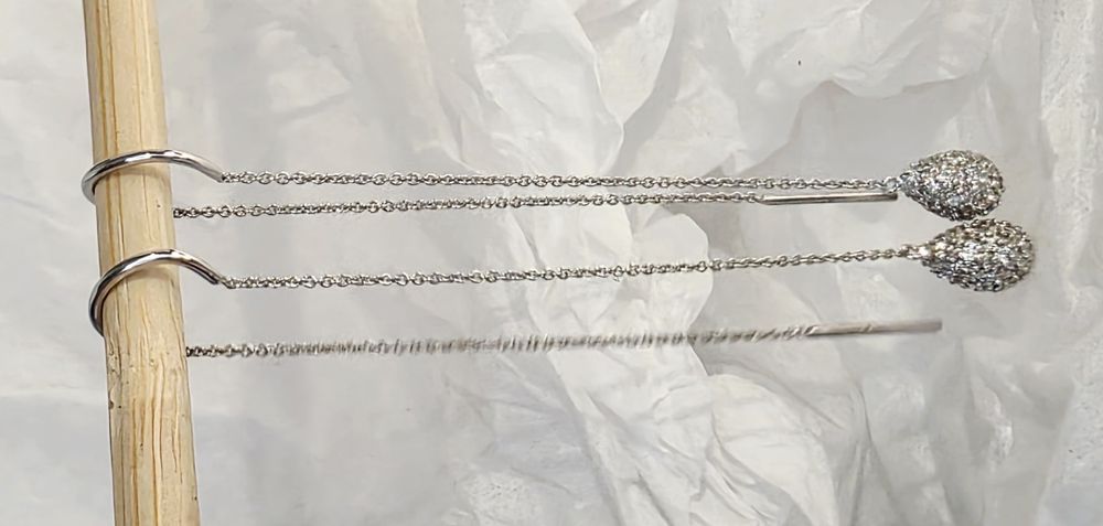 Золотые серьги-протяжки