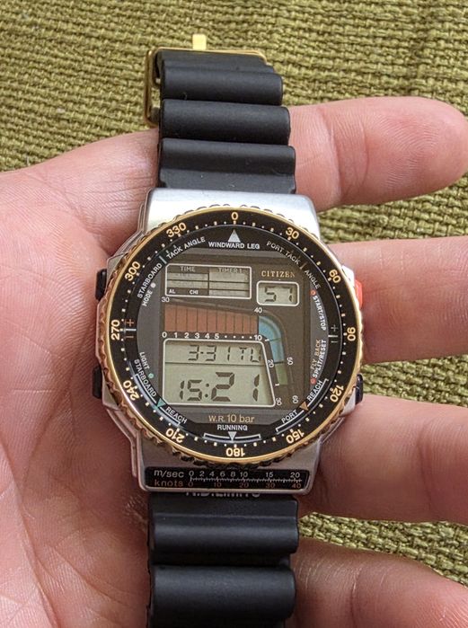 Ceas Citizen Windsurfing D120-312554 Y Japan Digital LCD Electronic