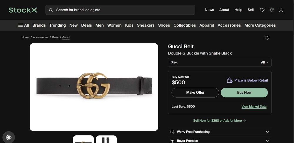 Колан Gucci Snake Double G – черен, 100% естествена кожа