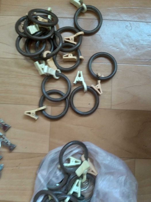 Кольца,  крючки и прищепки для штор