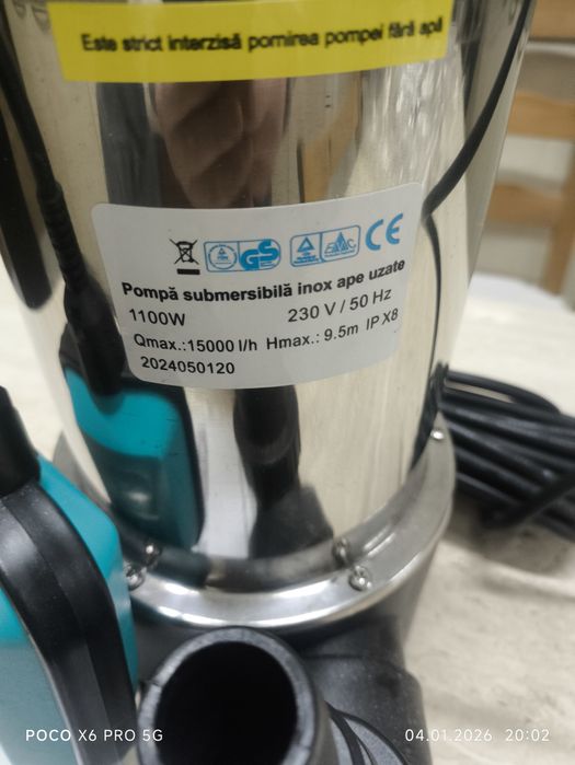 Pompa submersibila pentru ape murdare