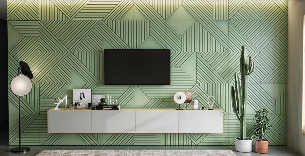 Декоративни 3D панели - 3д гипсови пана, стенни облицовки, 0021