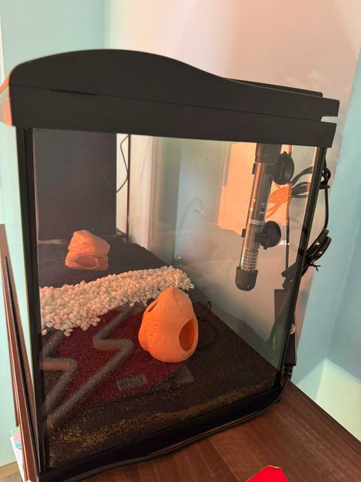 Setup acvariu 50L cu filtru si toate necesare inafara de plante, nefolosit