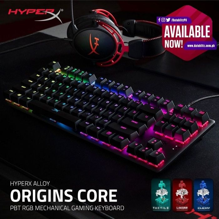 Hyperx Alloy Origins core (свитчи Blue) Механическая Клавиатура СКИДКА