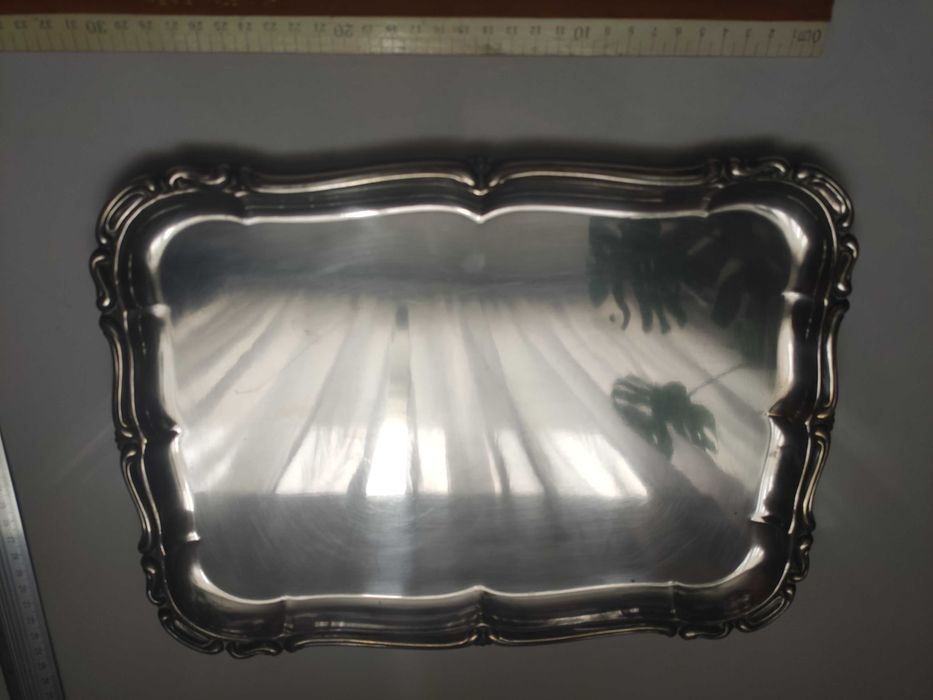 Tava veche argintata decor casa