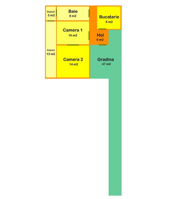 Vand casa 2 camere 60 m2 + teren 47 m2 Ploiesti str Armasi