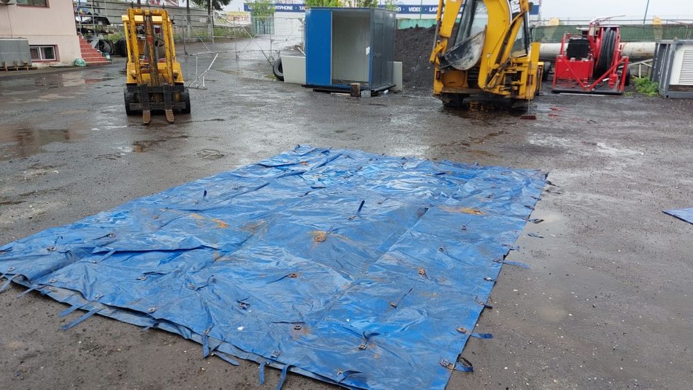 Prelata albastra groasa și rezistenta  de remorca camion, 3 bucati