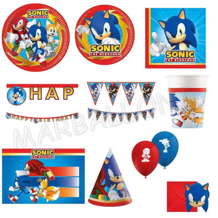 Парти Артикули Соник, Парти Украса Соник, Декор Соник, Балони Соник