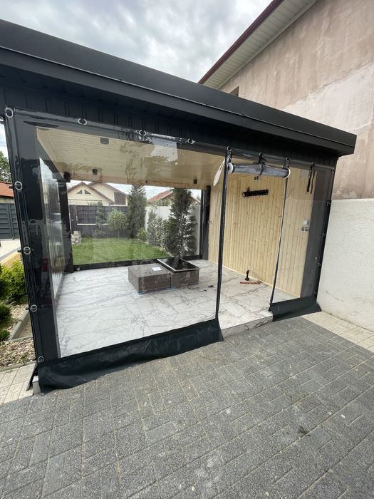 Folie cristal cu capse si bride pentru Terase si Foisoare!