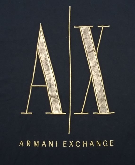 Armani Exchange Shirt оригинална тениска L Армани памучна черна фланелка