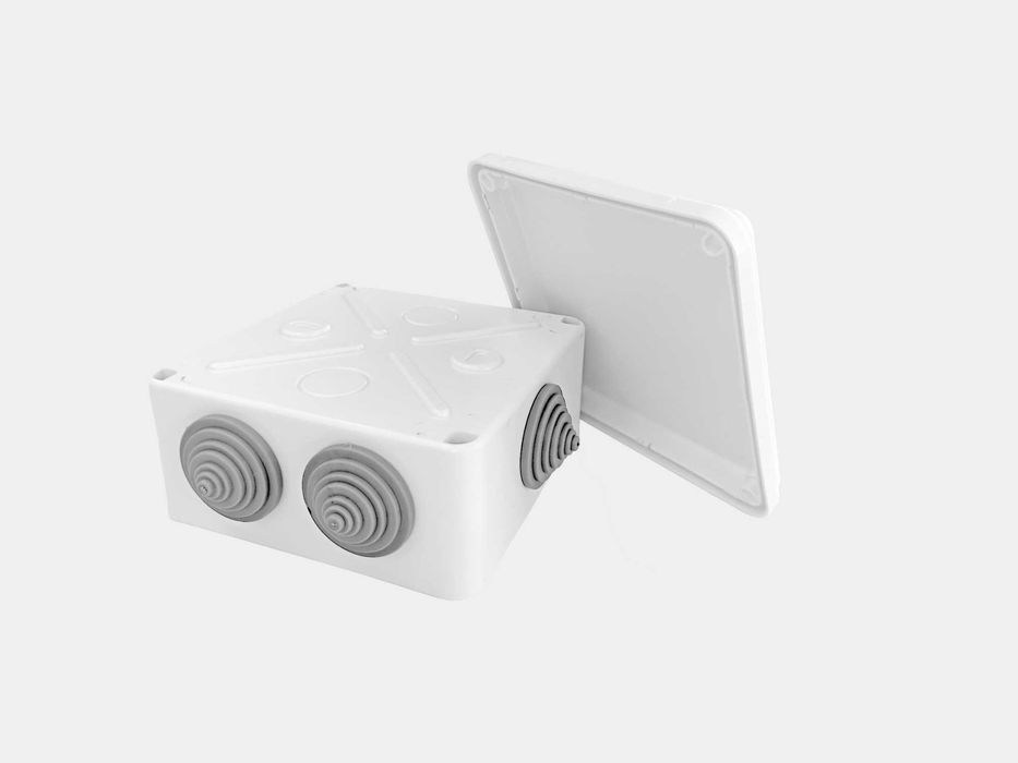 Герметичная квадратная распределительная коробка 100х100х45-80х80х39мм