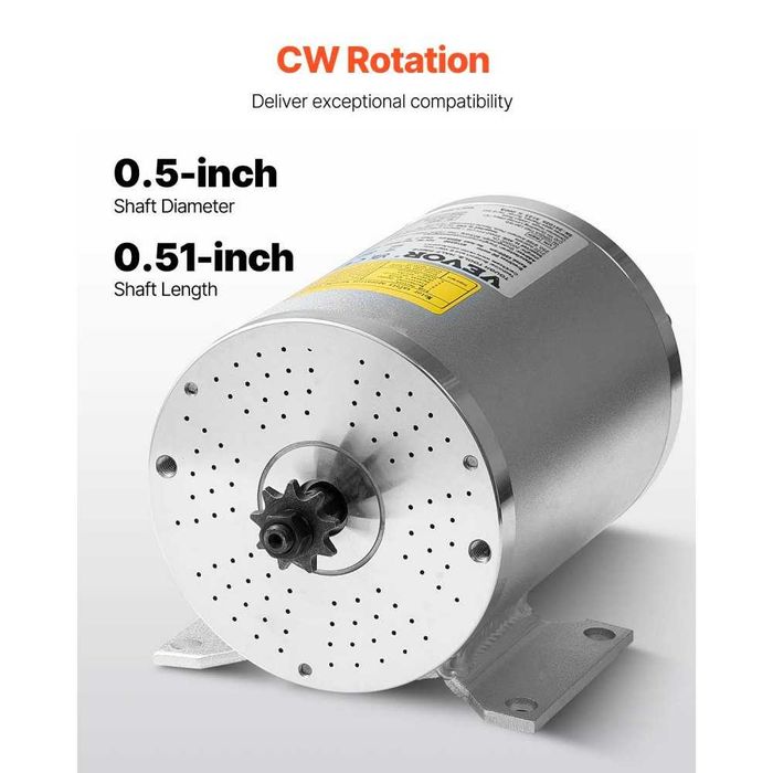 Motor DC 1800W 48V 4500rpm + controller Nou ambalat