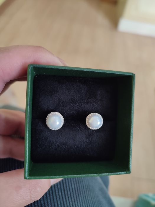 Серьги Пандора натуральный жемчуг