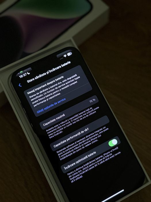 iPhone 14 – Stare impecabilă, fără zgârieturi, funcționează perfect