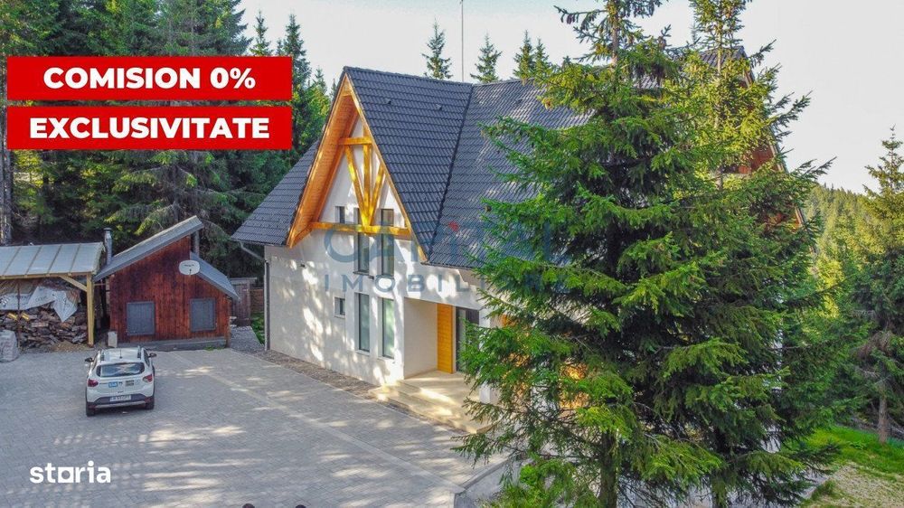 Pensiune de lux, 8 dormitoare D+P+M+P, teren 2200 mp, Statiunea Muntel