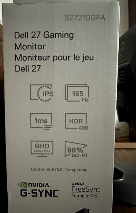 Monitor LED Dell S2721DGFA, 27"