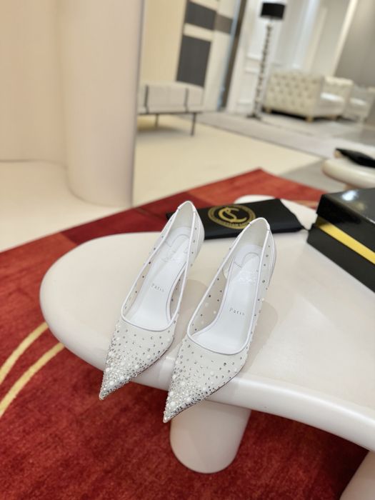 Pantofi Christian Louboutin Miss Z Degrastrass Perla 100 premium pe comanda