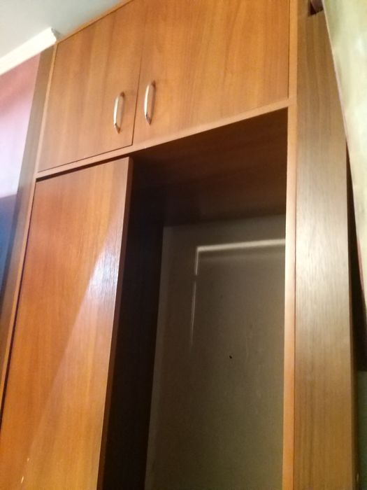 Отдам бесплатно деревянные шкаф и дверь