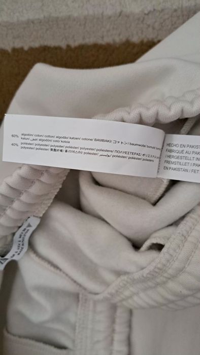 Pantaloni crac larg Zara, L, crem