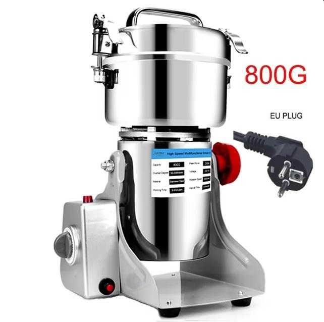 800гр 3000W 36000Об/м Електрическа Мелачка Подправки Билки Галета Суха Храна Зърно Стоманена Конструкция Голям Капацитет Резервни Остриета Четки и др.