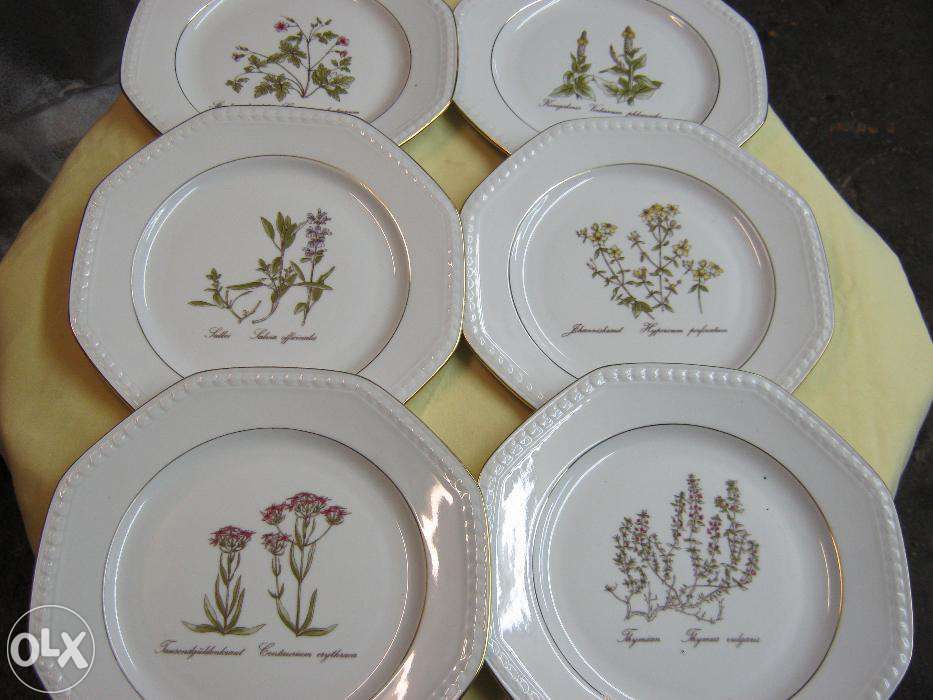 Farfurii portelan de colectie"SELTMANN WEIDEN"Plante medicinale.