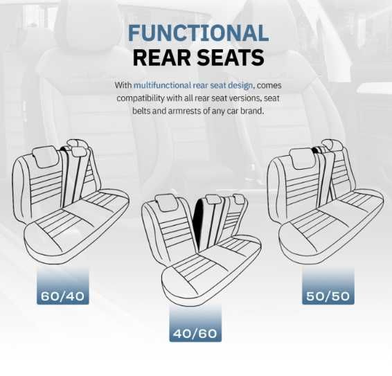 Луксозна тапицерия OTOM текстил с еко кожа COMFORT LINE Design – Черна с бял шев